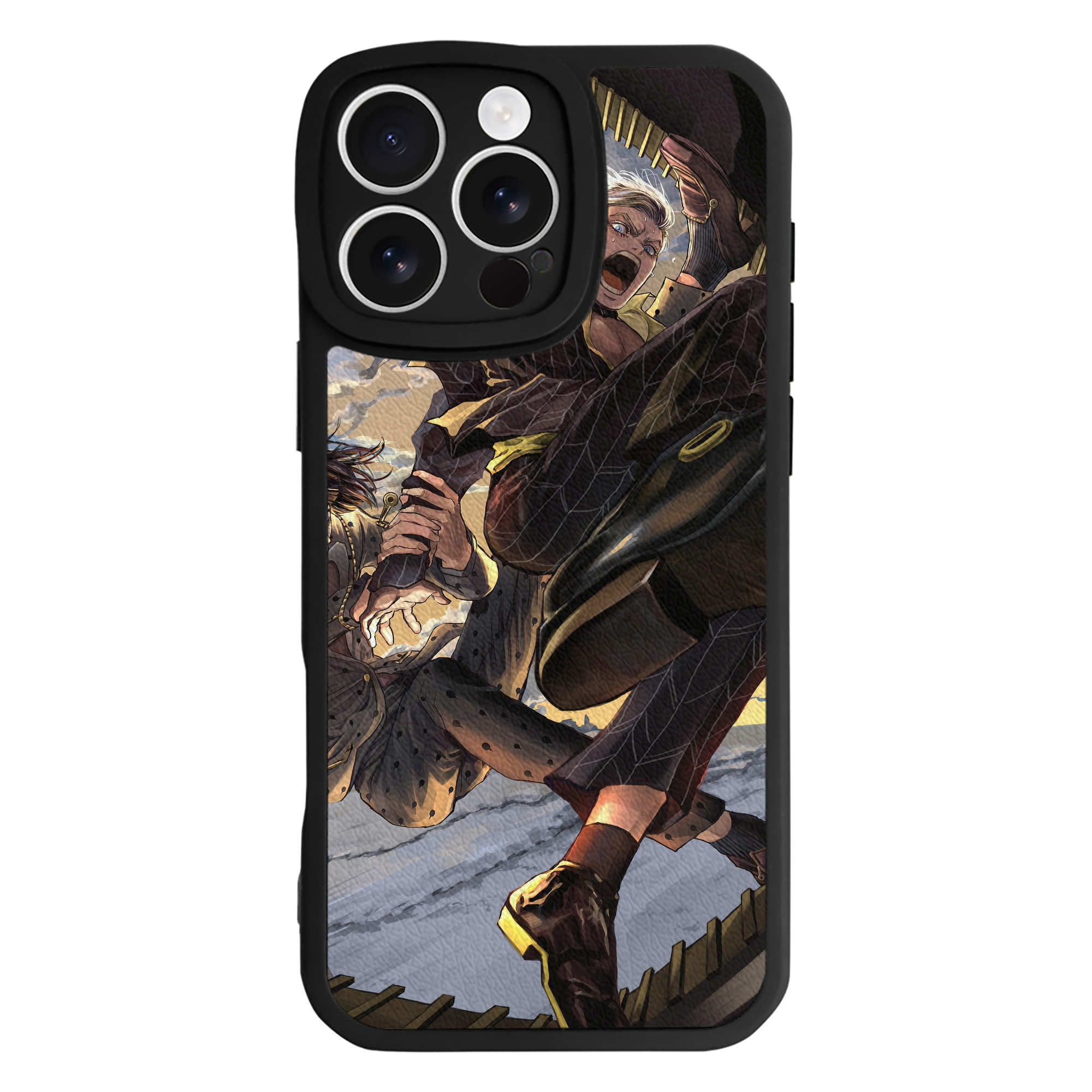 （画像用） ジョジョの奇妙な冒険 JoJo's Bizarre Adventure 【iPhone 16シリーズ対応】シリコンスマホケース（レザー調） 材質：シリコン